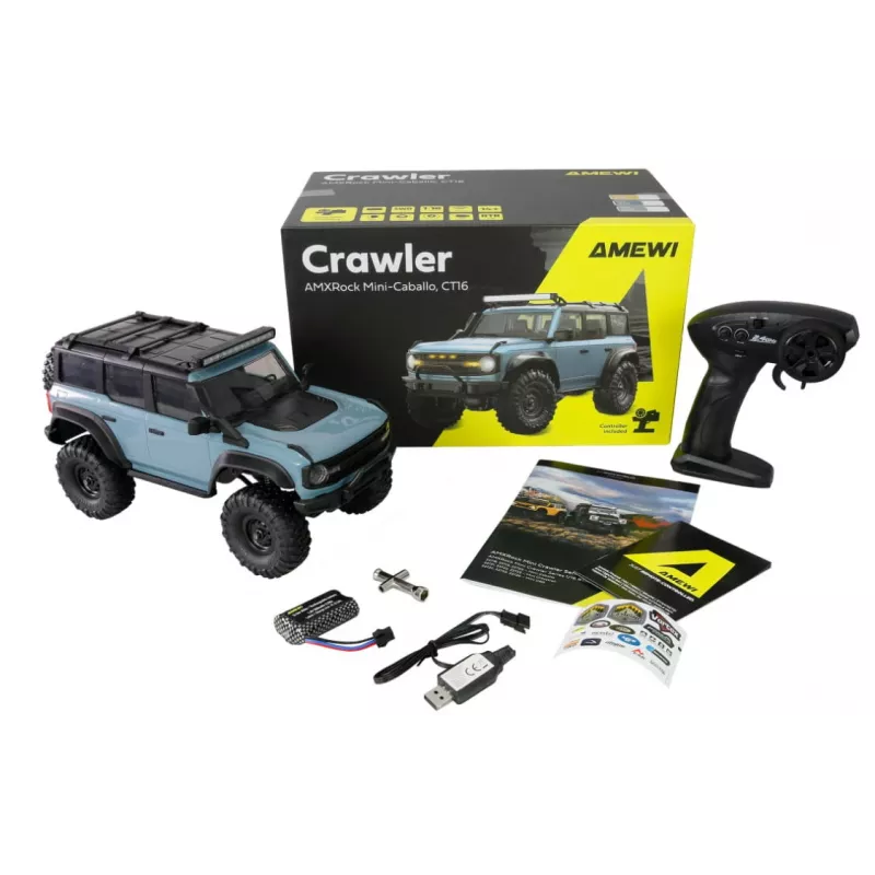 RC crawler Amewi Mini-Cabalo AMXRock 4WD 1:16 RTR — escala 1:16, 4WD, ready-to-run