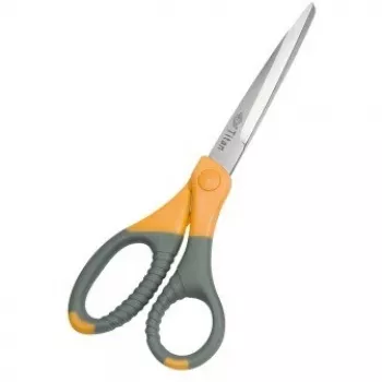 WEDO 9857 TITAN plus Tesoura, pontiaguda, 180 mm, cinzento/amarelo