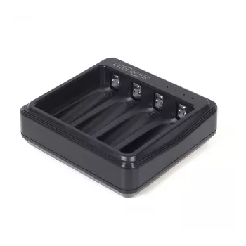 Carregador de pilhas Gembird BC-USB-03 compatível com USB AA AAA preto
