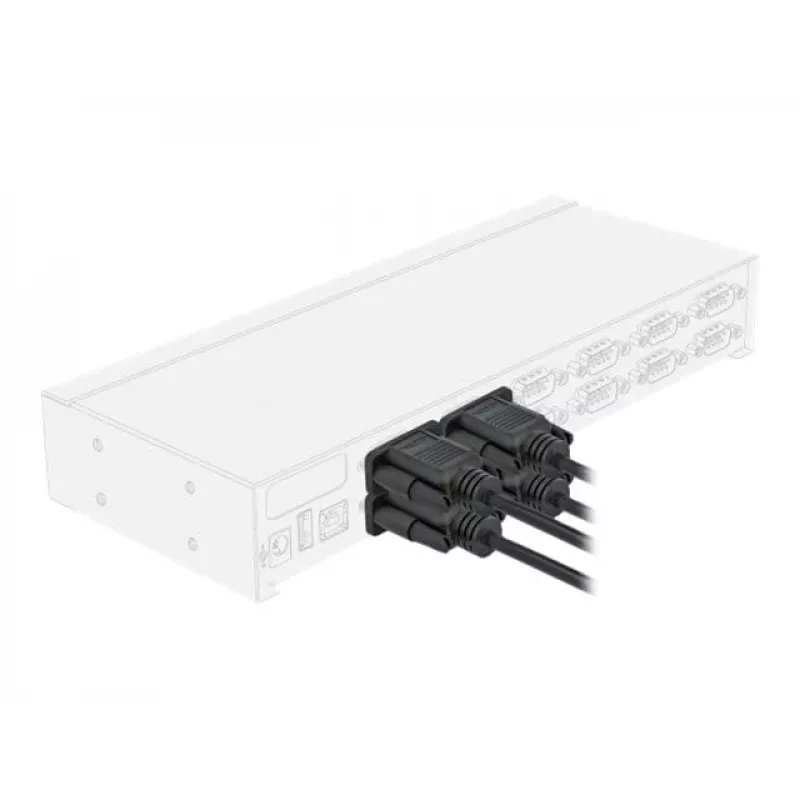 Cabo série DeLOCK 86605 preto 2m RS-232 Sub-D9