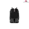 Maclean MCE155 adaptador de ficha universal, tomada UK para ficha UE, preto