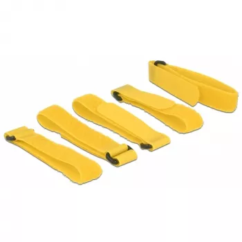 Fecho de velcro DeLOCK 18708 amarelo 5 unid.