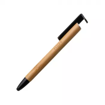 Esferográfica com stylus e suporte FIXED FIXPEN-BA Bamboo — caneta 3 em 1, stylus para ecrã tátil e suporte de mesa integrado