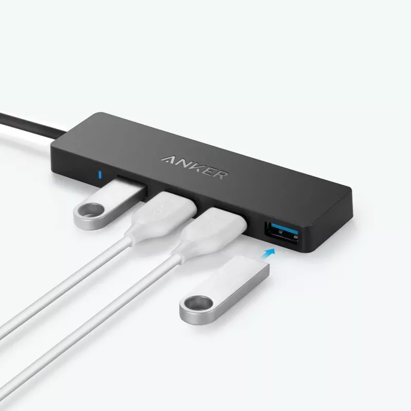 Hub USB Anker Innovations A7516016 USB 3.2 Gen 1 Type-A 5000 Mbit/s Preto