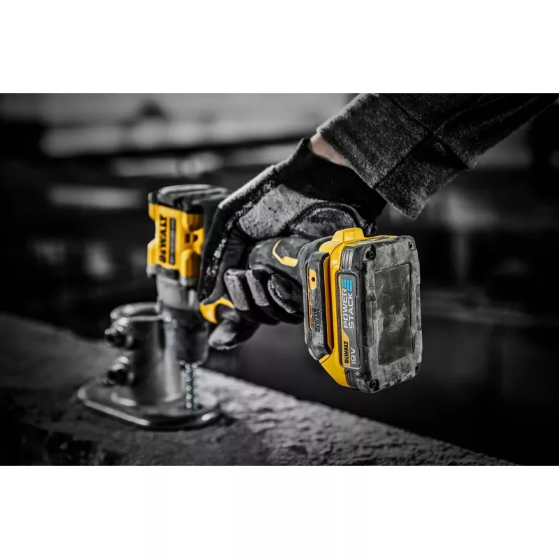 DeWALT DCD805E2T-QW berbequim de percussão a bateria, 18 V, 2x POWERSTACK Li-Ion 1,7 Ah, 90 Nm, 2000 rpm, 34.000 impactos/min, bucha de aperto rápido, mala T STAK, 1,34 kg, amarelo/preto