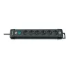 Brennenstuhl Premium-Line 6 tomadas preto, 3 m régua de tomadas Premium-Line 6 tomadas preto 3 m H05VV-F 3G1,5, com interruptor (1951160100)