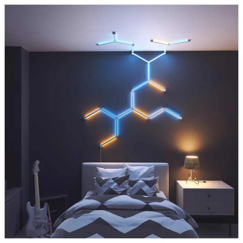 Conector de iluminação Nanoleaf Flex — branco, cabo de 0,24 m, pack de 3
