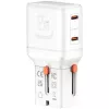 Carregador de viagem World 65W USB-C + USB-A branco