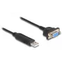 Adaptador USB 2.0 para série RS-232 DeLOCK 50 cm FTDI preto