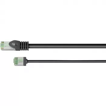 Cabo de rede Goobay Ultra-Flexíveis CAT 8.1 fino U/FTP preto - ficha extra-curta 99,9% (74353)