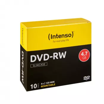 INTENSO DVD-RW 4,7 GB 4x, 10 unid., disco ótico 120 mm, Slimcase