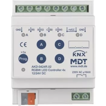 Controlador LED MDT AKD-0424R.02, RGBW, 4 canais, 4TE, REG (AKD-0424R.02)