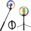 LogiLink anel de luz para smartphone com tripé pau de selfie, DM 20cm (AA0156)