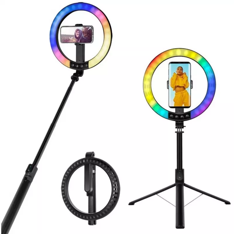 LogiLink anel de luz para smartphone com tripé pau de selfie, DM 20cm (AA0156)