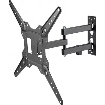 Vision VFM-WA4X4/3 - conjunto de montagem (braço de parede) - braço articulado duplo - para ecrã LCD - aço laminado a frio - preto - tamanho do ecrã: 94–152,4 cm (37–60 polegadas)