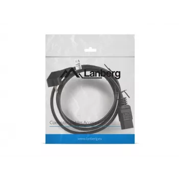 Cabo de alimentação CEE 7/7 - IEC 320 C19 16A VDE 1,8M preto
