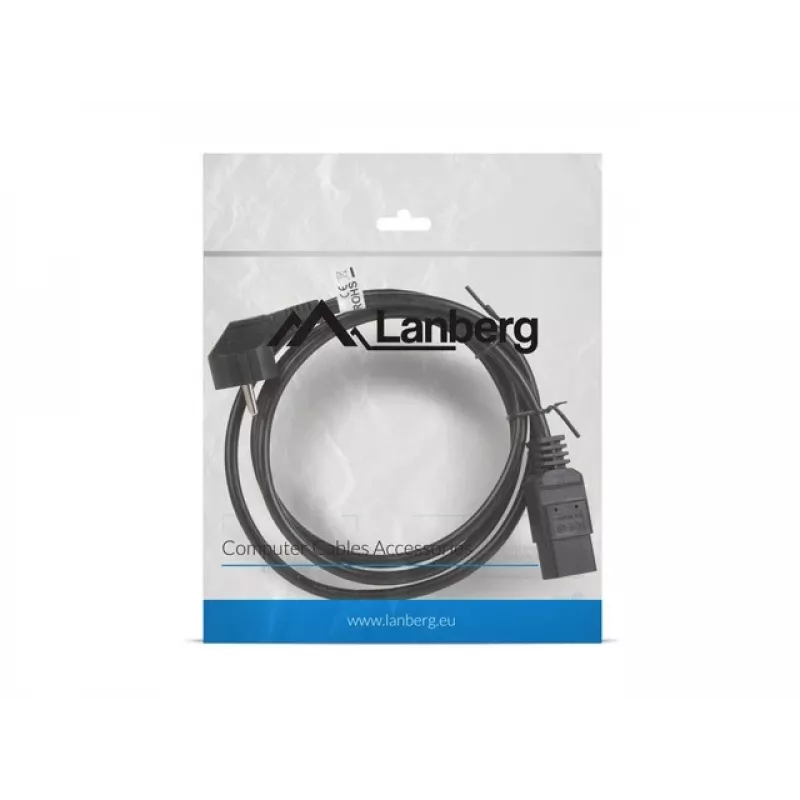 Cabo de alimentação CEE 7/7 - IEC 320 C19 16A VDE 1,8M preto