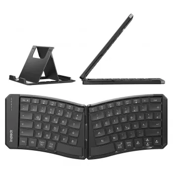 Teclado Bluetooth full-size curvo Inateck N0131 QWERTZ interruptores tesoura preto