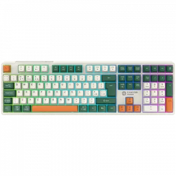 Teclado mecânico sem fios CANYON Shadder GKW-11 RGB Branco