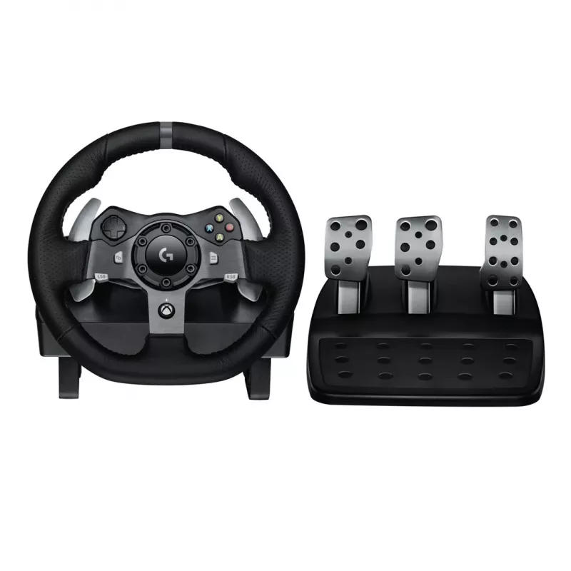 Logitech G920 Driving Force volante de corrida com pedais para Xbox One e PC, USB, preto (941-000123)