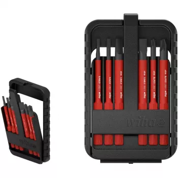 Conjunto de bits Wiha SlimBit Box 43153 — 31 bits, bits de chave de fendas sortidos em estojo de armazenamento