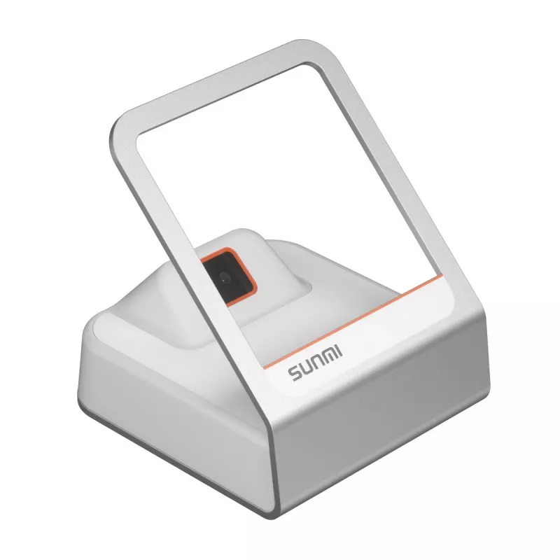 Leitor de códigos portátil SUNMI Blink 2 USB-A branco – leitor de códigos de barras, ligação USB-A, portátil