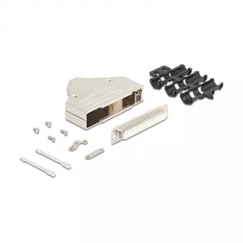 Conector de fio DeLOCK 67137 D-Sub 37 pinos prateado conector fêmea