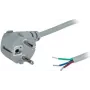 Cabo de alimentação com contacto de proteção Wentronic Goobay angular para montagem individual, 2 m, preto – Type-F (Type-F, CEE 7/7) > extremidades de cabo soltas (50083)