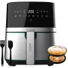 Fritadeira de ar quente CECOTEC Cecofry Full Inox Pro 5500 Pro com acessórios