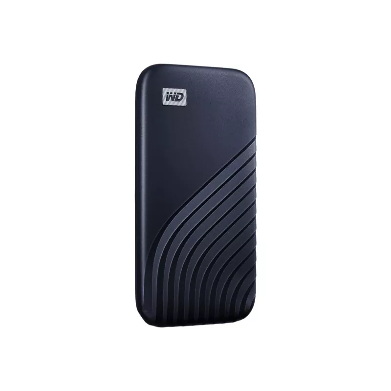 WD My Passport SSD WDBAGF0010BBL - SSD - encriptado - 1 TB - externo (portátil) - USB 3.2 Gen 2 (conector USB-C) - AES de 256 bits - azul meia-noite