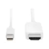 Digitus ASSMANN - Cabo adaptador - Mini DisplayPort macho para HDMI macho - 2 m - isolamento triplo - branco - moldado, suporte 4K (AK-340304-0