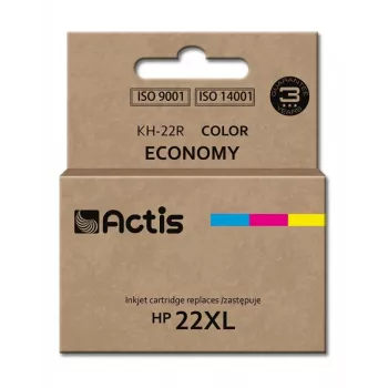 Tinteiro Actis KH-22R (substituto HP 22XL C9352A; standard; 18 ml; cor: ciano, magenta, amarelo)