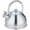 Chaleira Maestro MR-1323 — aço inoxidável, 2,5 L, apito com tampa rebatível, pega em silicone frio