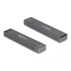 Delock - Caixa para armazenamento - caixa externa para SSD M.2 NVMe PCIe ou SSD SATA com ficha USB 10 Gbps Type-A - M.2 - cartão M.2 NVMe / SATA 6Gb/s - USB