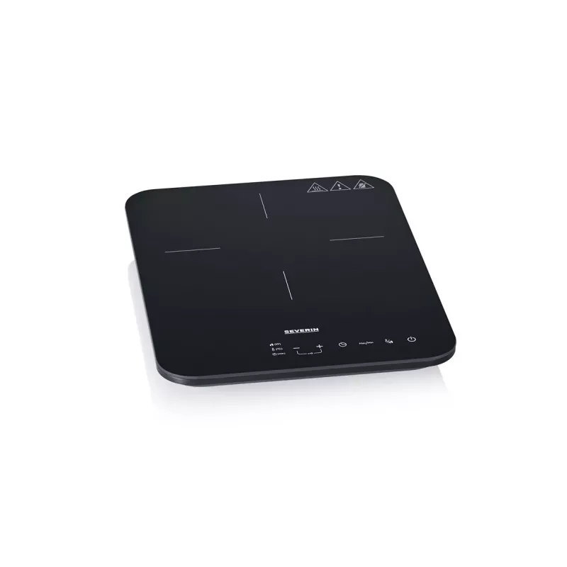 Placa de indução SEVERIN KP 1032, 1 zona, controlo tátil, 220 mm Ø, 2000 W, placa de vidro, aparelho de mesa