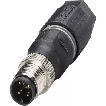Conector de cabo M12 Phoenix Contact 1641785 preto - aço inoxidável (1641785)