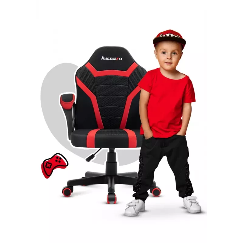 Cadeira gaming para crianças Huzaro Ranger 1.0 vermelha Mesh, preta, vermelha
