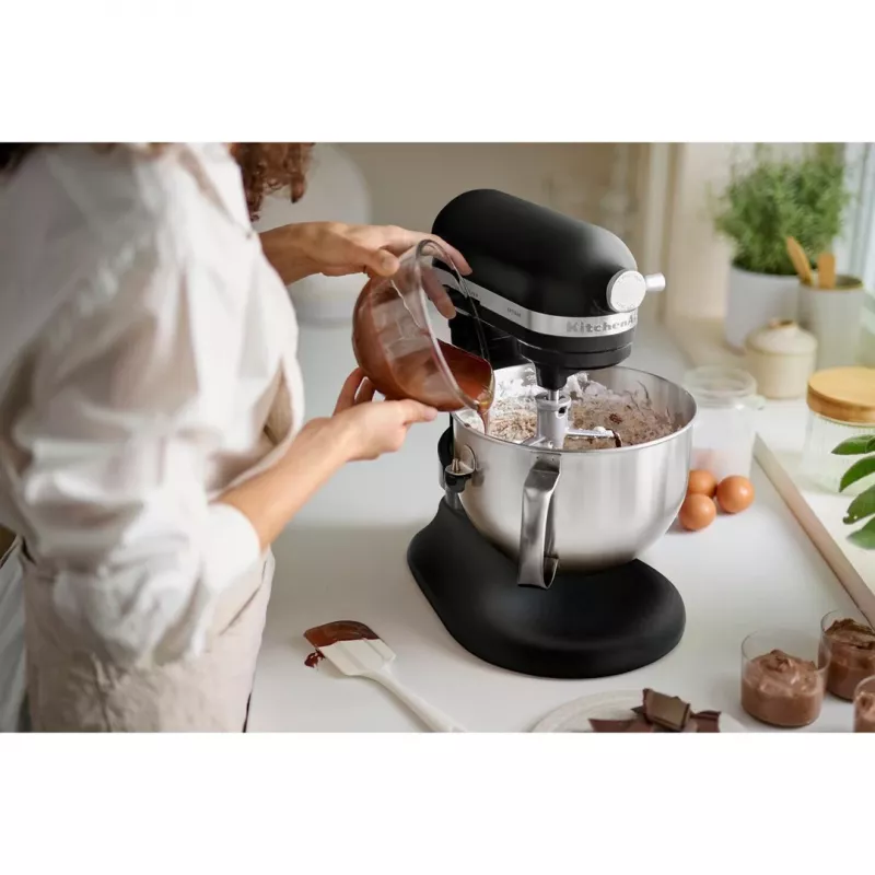 KitchenAid 5KSM60SPXEBM Robot de cozinha 375 W Preto, Cinzento, Aço inoxidável