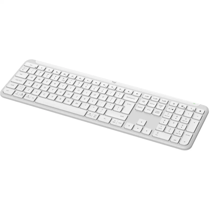 Teclado fino Logitech K950 Signature para escritório RF Wireless Bluetooth QWERTY US International branco