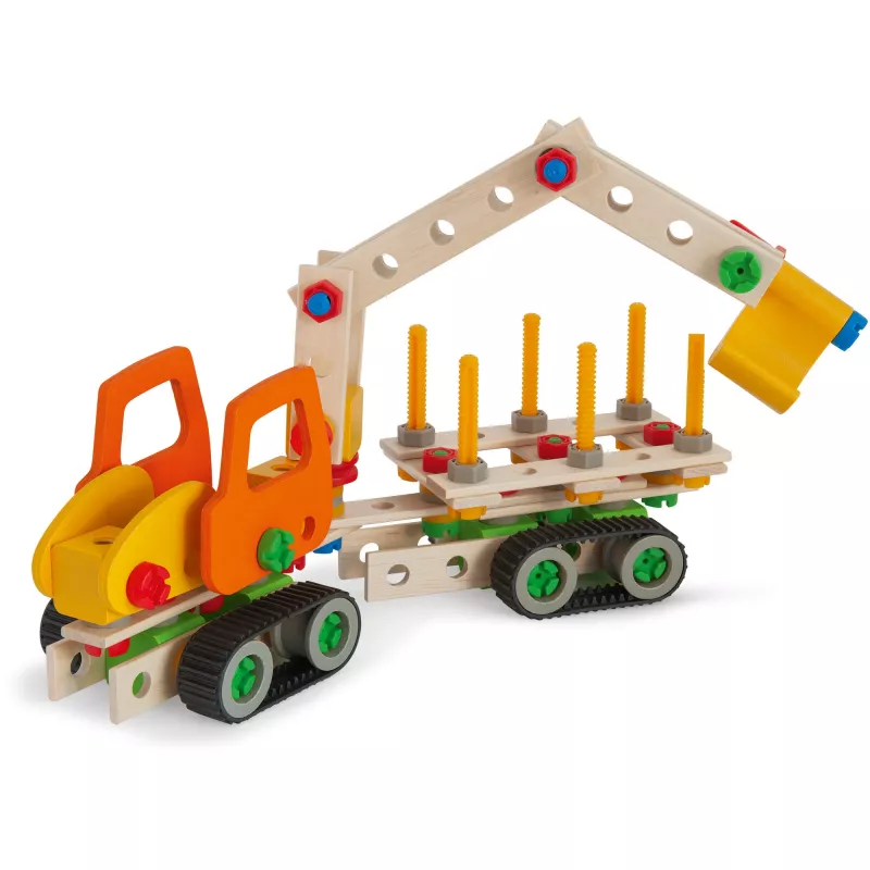 Constructor escavadora de rastos, brinquedo de construção 170 peças