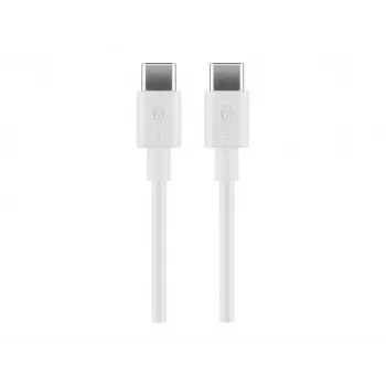 Cabo de carregamento e sincronização USB-C Goobay, 2 m, branco | Goobay
