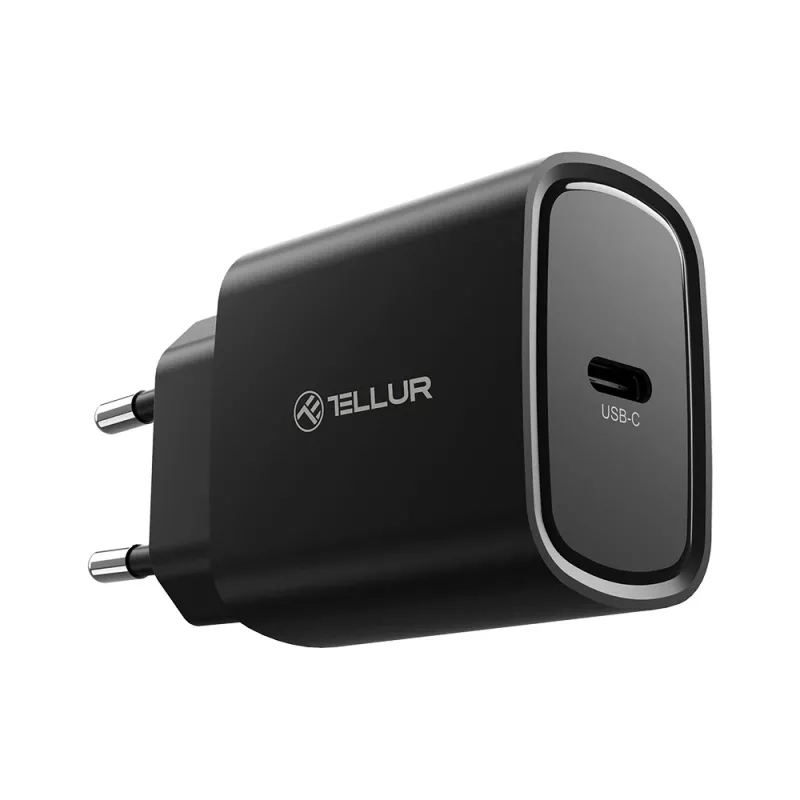 Carregador de rede USB-C PD 20W Tellur preto