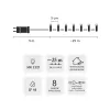 Conjunto de barras de luz LED Extralink 500L branco frio — comprimento 3 m + 25 m interior/exterior