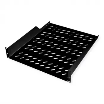 Prateleira para rack ROLINE 19 polegadas 2U 550 T capacidade de carga 25 kg preto