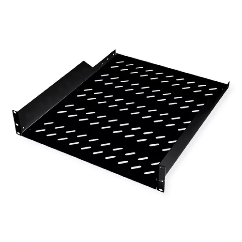 Prateleira para rack ROLINE 19 polegadas 2U 550 T capacidade de carga 25 kg preto