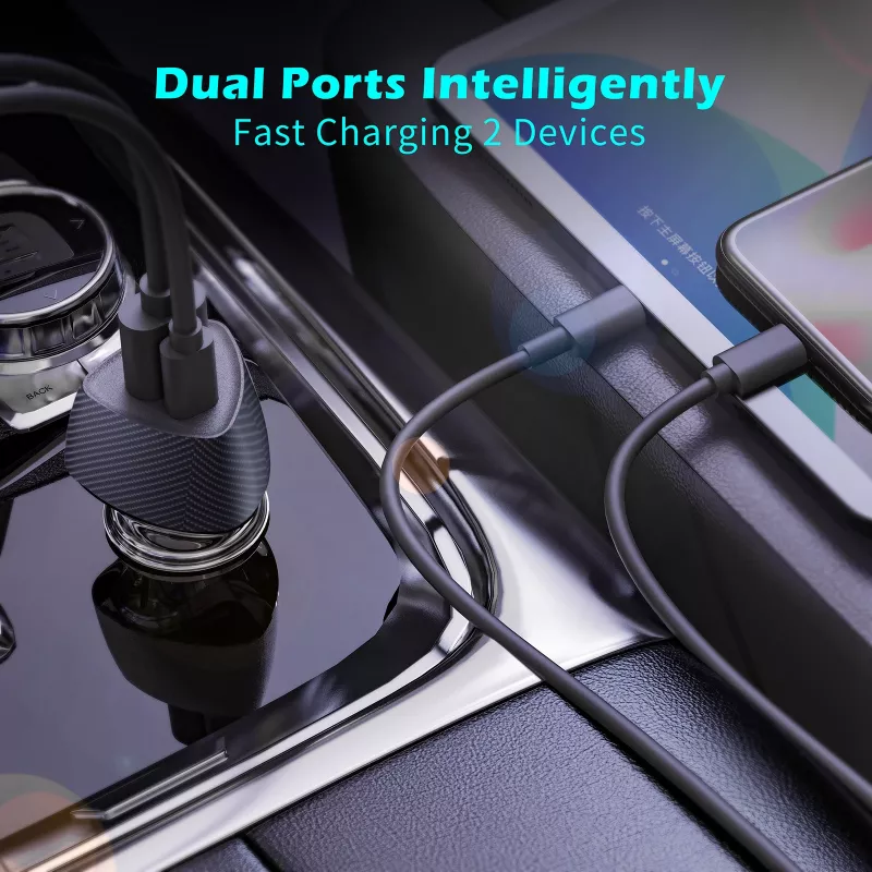 Carregador de automóvel Tellur FCC10 38W 6A PD20W QC3.0 – fonte de alimentação USB-C e USB-A para automóvel