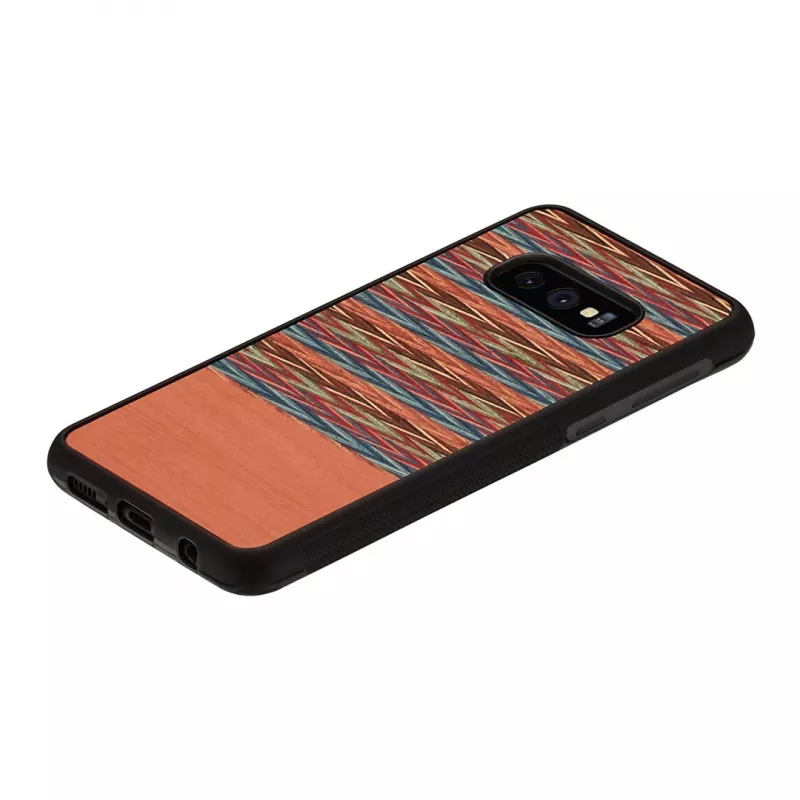 Capa para smartphone Man and Wood para Galaxy S10e — xadrez castanho com contorno preto