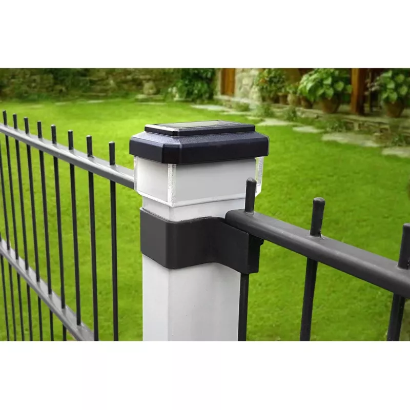 GB128 Lâmpada solar LED para postes de vedação e jardim, Preto - Verde Azul