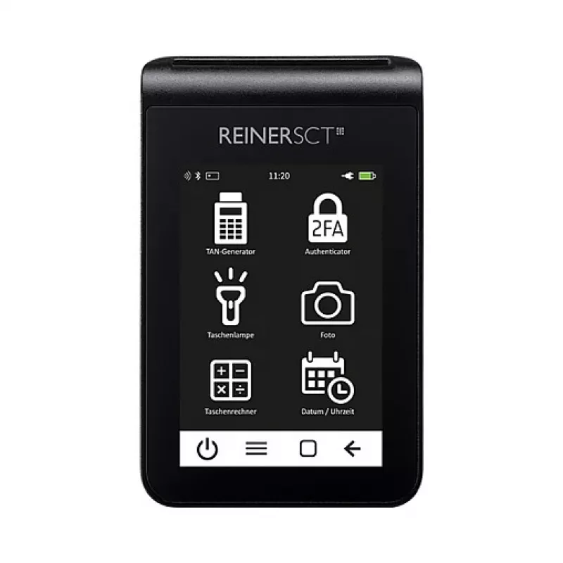 ReinerSCT tanJack deluxe Leitor de cartões gerador de TAN, preto, USB Type-C