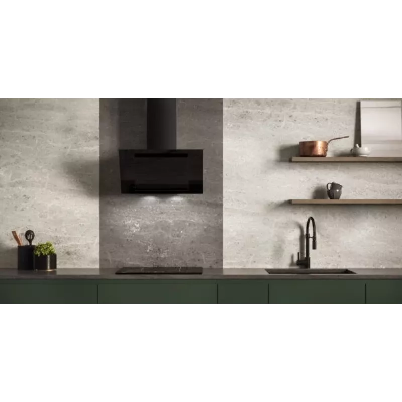 Exaustor de parede vertical Eco Duo Glass preto